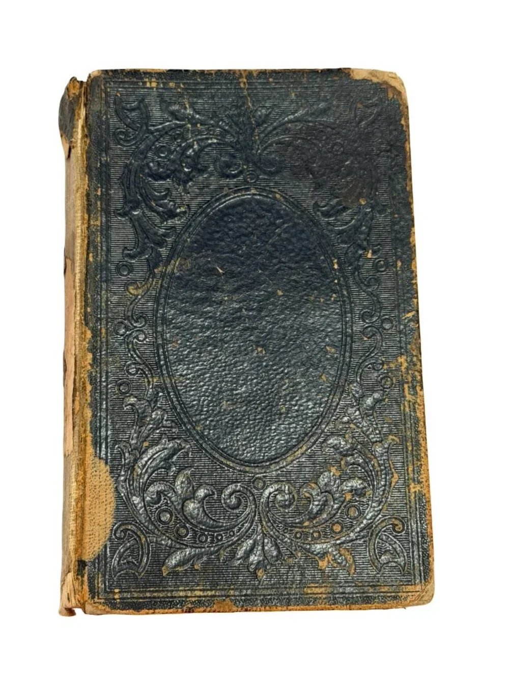 Antique German Gesangbuch Hymnal Book Embossed Victorian Hardcover Religious Son